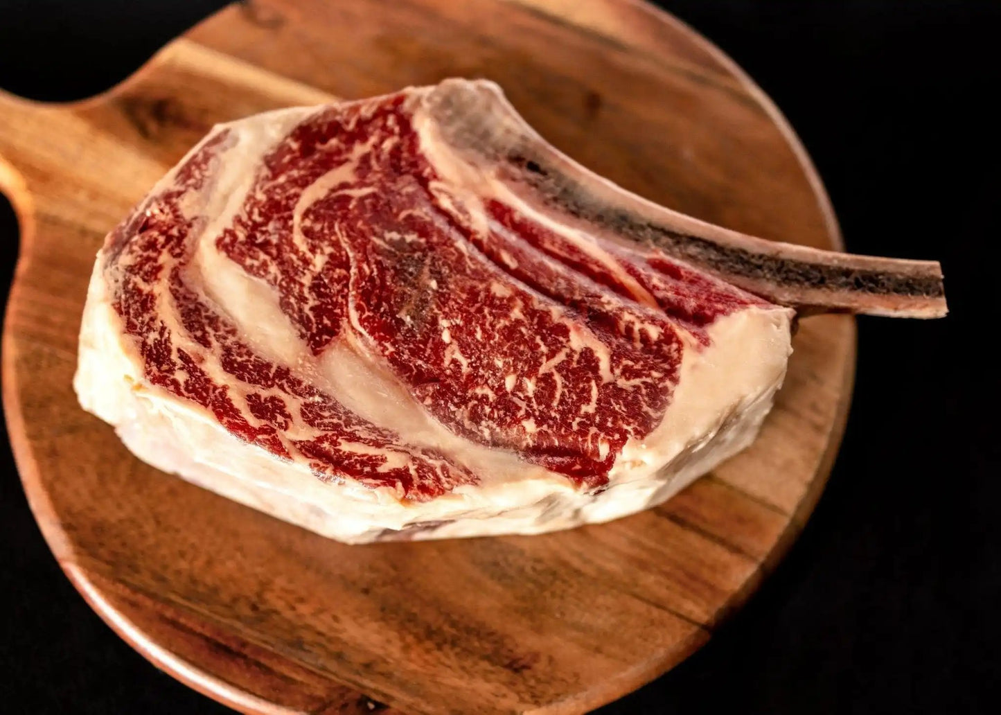 100% All-Natural Grass-Fed Pasture-Raised Wagyu Cowboy Rib Steak - The Hufeisen-Ranch (WYO Wagyu)
