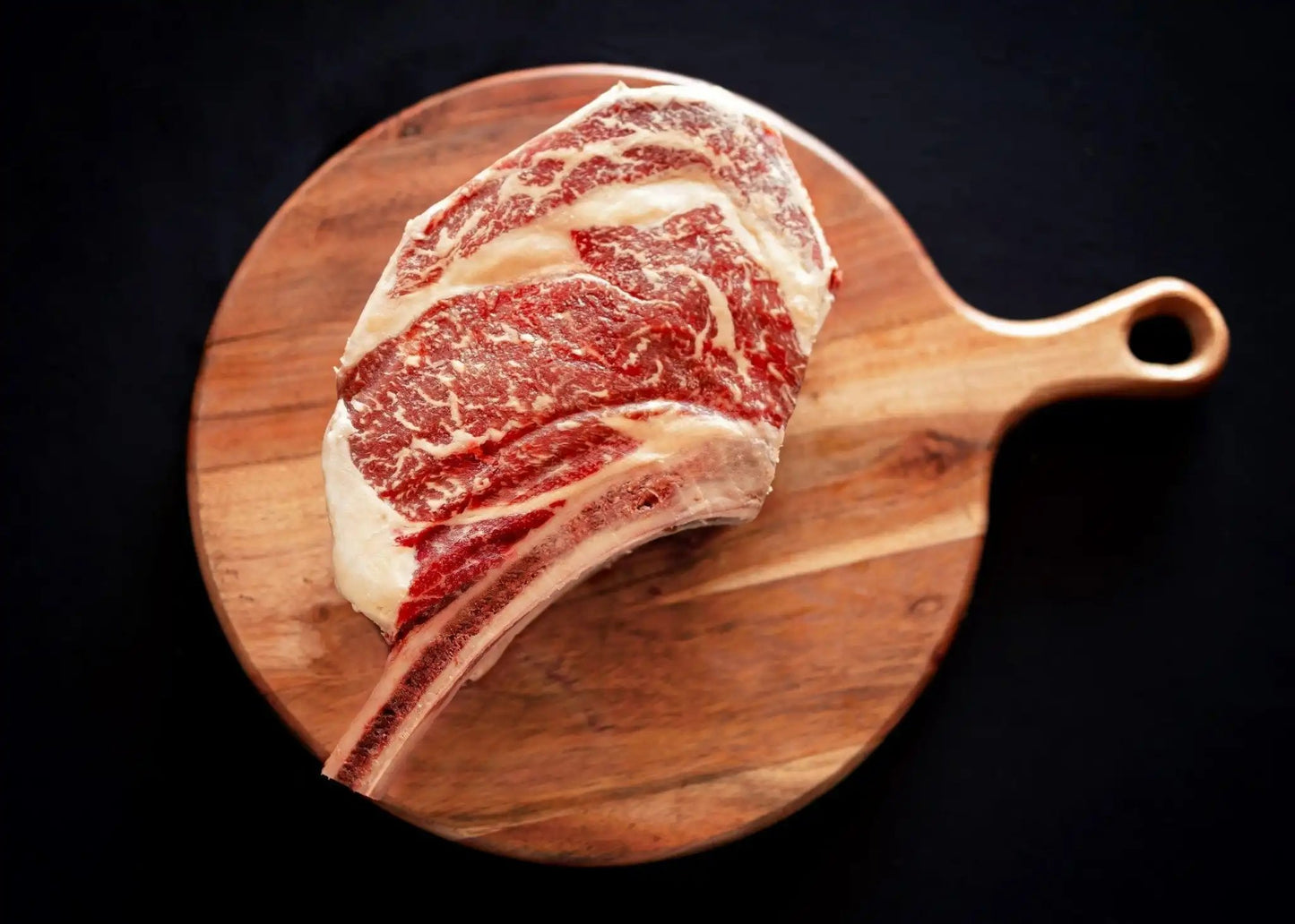 100% All-Natural Grass-Fed Pasture-Raised Wagyu Cowboy Rib Steak - The Hufeisen-Ranch (WYO Wagyu)