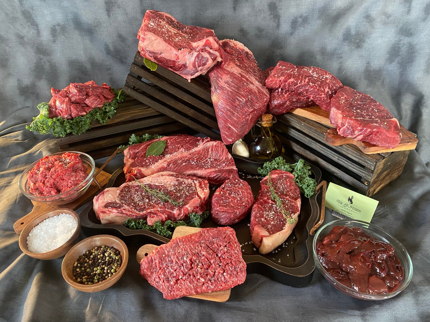 All Natural Grass & Flax-Fed & Finished Black Angus Beef - The Hufeisen-Ranch (WYO Wagyu)