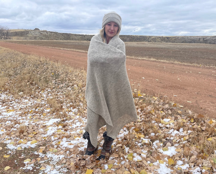 100% Icelandic Sheep Wool Throw Blanket