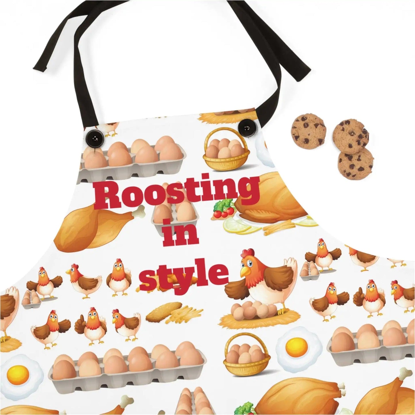 Roosting in Style Chicken Apron (AOP)Our Poly Twill Apron is the perfect cooking accessory. Lightweight, stylish and durable, this apron with your custom design and will make your customers look great dStyle Chicken Apron (AOP)The Hufeisen-Ranch (WYO Wagyu)Accessories