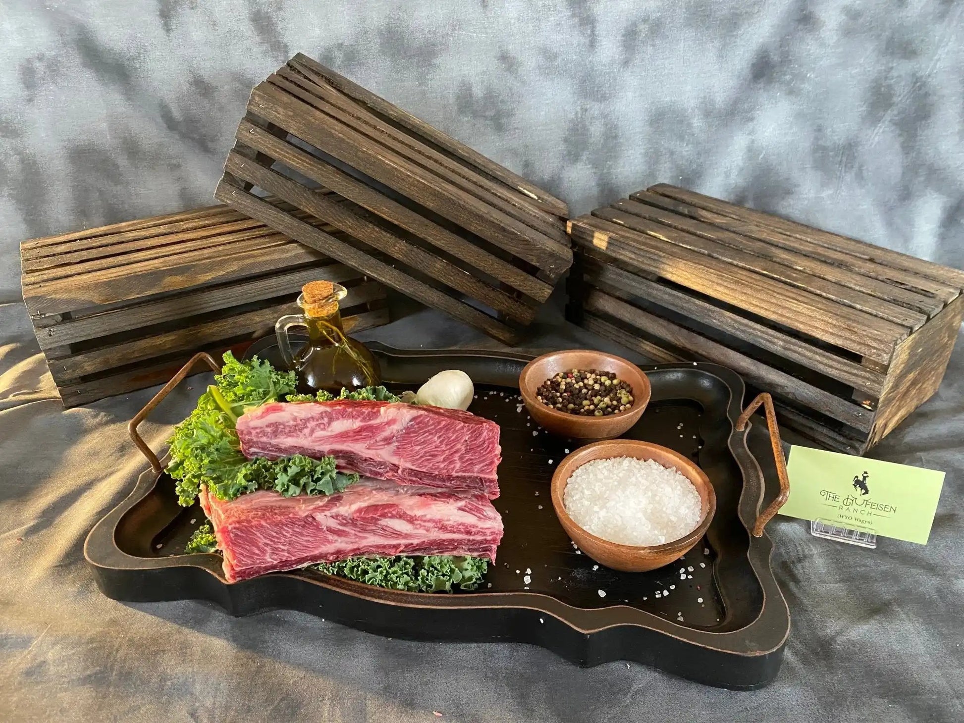100% All-Natural American Wagyu Short RibsWagyu short ribs are a succulent and flavorful cut of beef that comes from the rib section of the Wagyu cattle. These ribs are well-marbled with rich intramuscular f-Natural American Wagyu Short RibsThe Hufeisen-Ranch (WYO Wagyu)