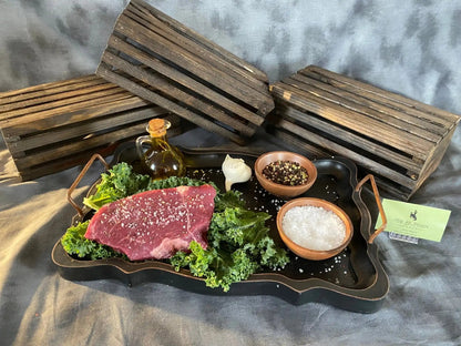 100% All-Natural American Wagyu Sirloin TipWagyu Sirloin Tip Steak is a tender and flavorful cut of beef that comes from the sirloin section of the Wagyu cattle. This steak is known for its excellent marbling-Natural American Wagyu Sirloin TipThe Hufeisen-Ranch (WYO Wagyu)