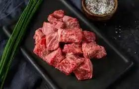 100% All-Natural American Wagyu Stew MeatWagyu Stew Meat is a versatile and flavorful cut of beef that is ideal for creating hearty and comforting dishes. This stew meat comes from the Wagyu cattle, known f-Natural American Wagyu Stew MeatThe Hufeisen-Ranch (WYO Wagyu)