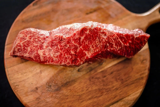 100% All-Natural Grass-Fed Pasture-Raised Wagyu Denver SteakIntroducing our Grass-Fed Pasture-Raised Wagyu Denver Steak, a true masterpiece of taste and tenderness that showcases the unparalleled quality of our grass-fed Wagy100%The Hufeisen-Ranch (WYO Wagyu)
