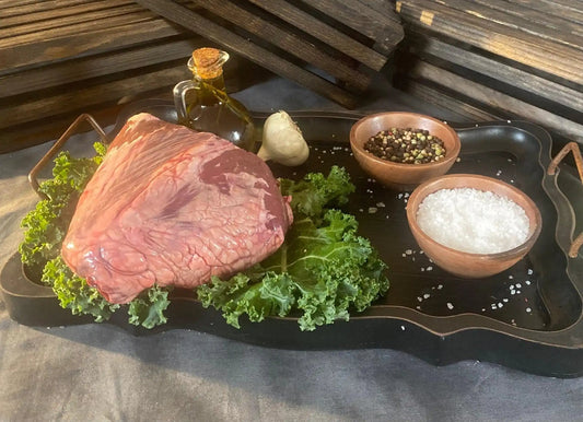 100% All-Natural Grass-Fed Pasture-Raised Wagyu HeartExperience the ultimate in nourishment with Hufeisen Ranch's 100% All-Natural Grass-Fed Pasture-Raised Wagyu Heart. Packed with iron, zinc, and essential vitamins, t100%The Hufeisen-Ranch (WYO Wagyu)