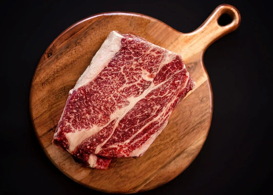 100% All-Natural Grass-Fed Pasture-Raised Wagyu Rancher Chuck Eye SteaIntroducing the mouth-watering 100% All-Natural Grass-Fed Pasture-Raised Wagyu Chuck Steak from Hufeisen Ranch! Don't let the fact that it's a little tougher than ot100%The Hufeisen-Ranch (WYO Wagyu)