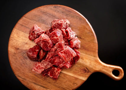 100% All-Natural Grass-Fed Pasture-Raised Wagyu Stew MeatGrass-Fed Pasture-Raised Wagyu Stew Meat is a versatile and flavorful cut of beef that is ideal for creating hearty and comforting dishes. This stew meat comes from 100%The Hufeisen-Ranch (WYO Wagyu)