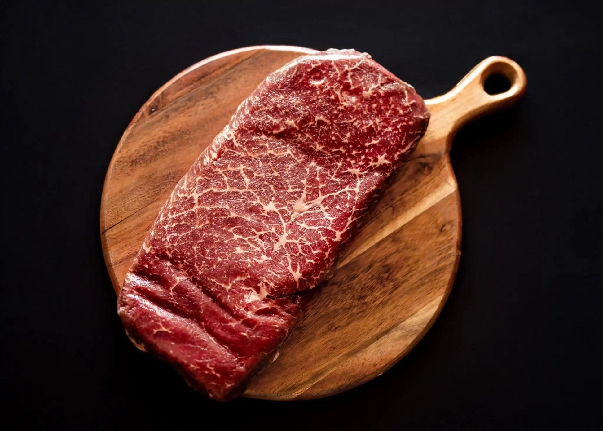 100% All-Natural Grass-Fed Pasture-Raised Wagyu Top Round SteakExperience the mastery of Japanese beef production with Hufeisen Ranch's 100% All-Natural Grass-Fed Pasture-Raised Top Round Steak. With its exceptional tenderness a100%The Hufeisen-Ranch (WYO Wagyu)