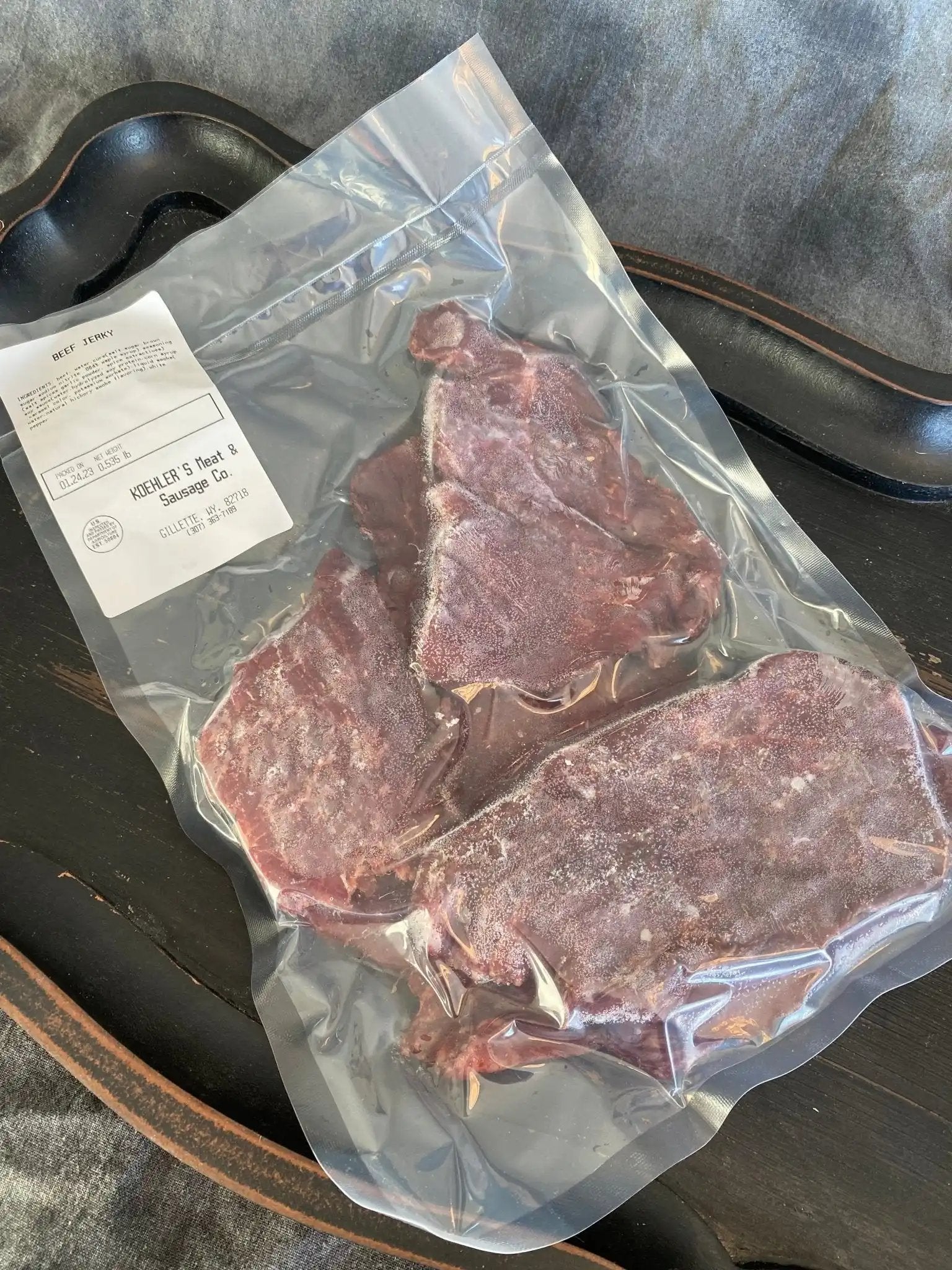 100% All-Natural Wagyu Whole Muscle JerkySavor the smokey, savory taste of Hufeisen Ranch's 100% All-Natural Wagyu Whole Muscle Jerky. Made from our high-quality, grass and flax-fed and finished Wagyu beef,-Natural WagyuThe Hufeisen-Ranch (WYO Wagyu)