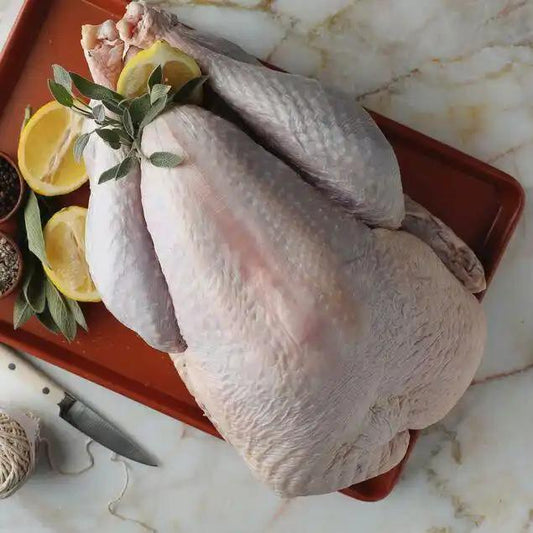 All-Natural Whole Bronze Heritage TurkeyExperience the exceptional flavors of our heritage turkey, a true centerpiece for your holiday feast or special occasion. Sourced from farms dedicated to preserving Bronze Heritage TurkeyThe Hufeisen-Ranch (WYO Wagyu)