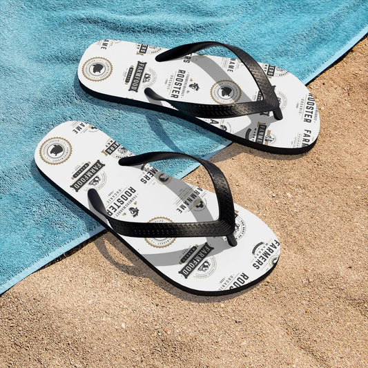 Country Farm Flip-FlopsLet your feet breathe! With a high quality print, these Flip Flops are a must-have item on the beach, around the house or to brighten up a special outfit on hot summCountry Farm Flip-FlopsThe Hufeisen-Ranch (WYO Wagyu)Shoes