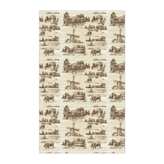 Farm Style Farmhouse Kitchen TowelHere to add a touch of character &amp; utility to any kitchen. Not only does it have a stunning one-sided print, but it's also a trusty and expressive helper to the Farm Style Farmhouse Kitchen TowelThe Hufeisen-Ranch (WYO Wagyu)Home Decor