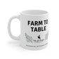 Farm to Table Ceramic Mug 11oz - The Hufeisen-Ranch (WYO Wagyu)