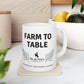 Farm to Table Ceramic Mug 11oz - The Hufeisen-Ranch (WYO Wagyu)
