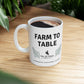 Farm to Table Ceramic Mug 11oz - The Hufeisen-Ranch (WYO Wagyu)