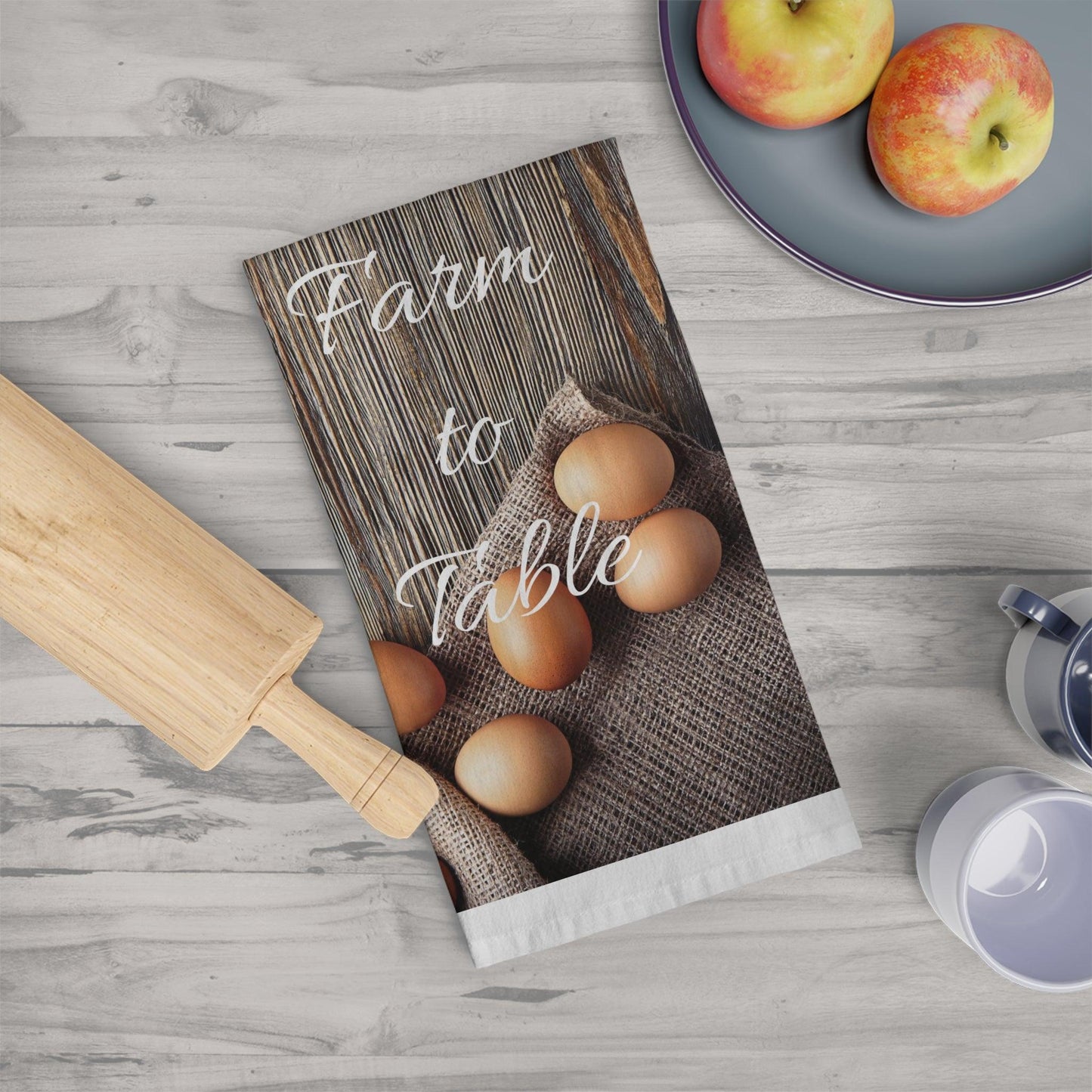 Farm to Table Tea TowelAdd a touch of personality to your kitchen or home decor with this personalized tea towel. The fabric is super soft as it's 100% cotton while your prints go on the fTable Tea TowelThe Hufeisen-Ranch (WYO Wagyu)Home Decor