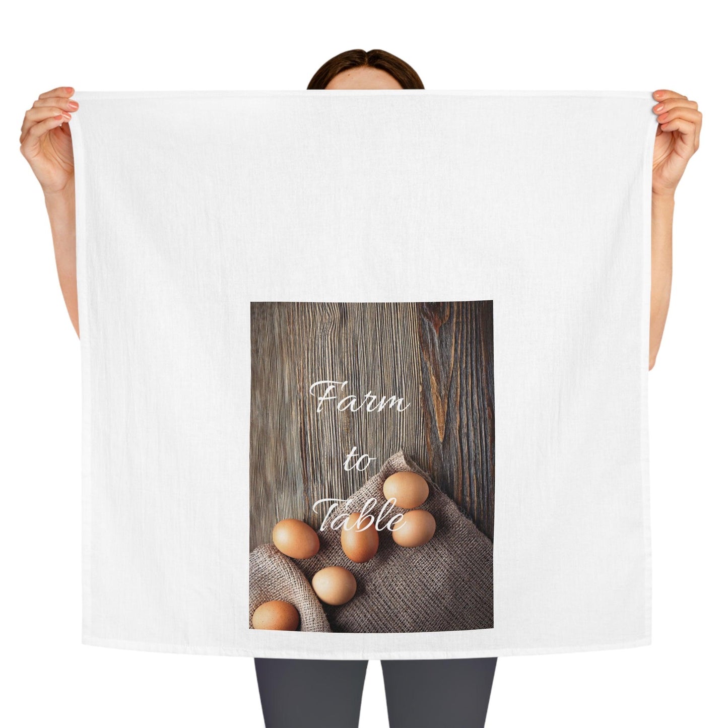 Farm to Table Tea TowelAdd a touch of personality to your kitchen or home decor with this personalized tea towel. The fabric is super soft as it's 100% cotton while your prints go on the fTable Tea TowelThe Hufeisen-Ranch (WYO Wagyu)Home Decor