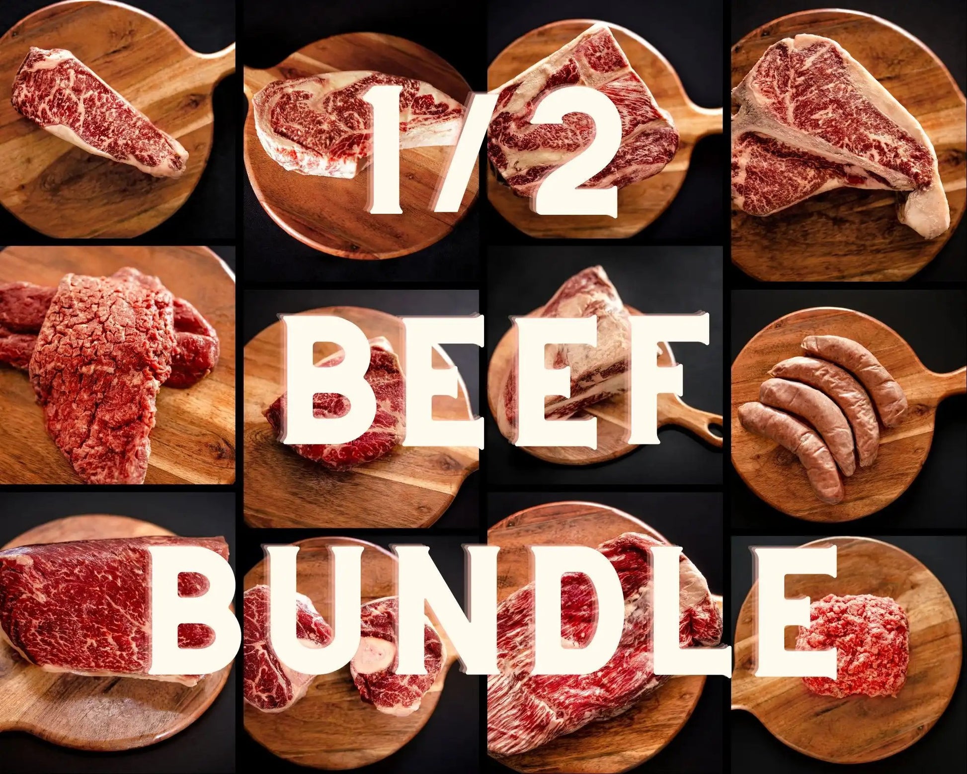 Grass-Fed Pasture-Raised Wagyu or Angus 1/2 Beef Box - 200lbs of Beef - The Hufeisen-Ranch (WYO Wagyu)