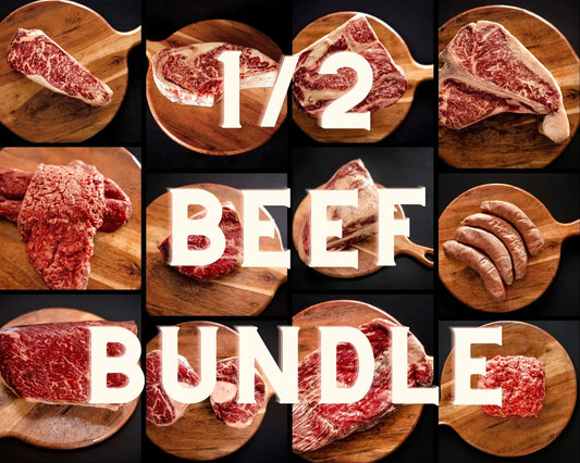 Grass-Fed Pasture-Raised Wagyu or Angus 1/2 Beef Box - 200lbs of Beef - The Hufeisen-Ranch (WYO Wagyu)