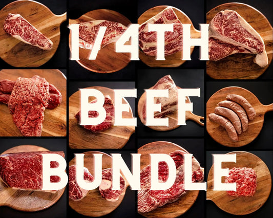 Grass-Fed Pasture-Raised Wagyu or Angus 1/4th Beef Box - 100lbs of Beef - The Hufeisen-Ranch (WYO Wagyu)