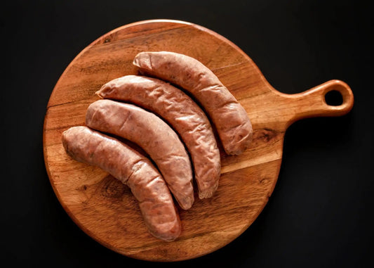 Grass-Fed Wagyu Beef BratwurstSavor the taste of perfection with our Wagyu Bratwurst, expertly crafted by Koehler Meat and Sausage Co. using the finest cuts of Wagyu beef. These bratwursts offer Grass-Fed Wagyu Beef BratwurstThe Hufeisen-Ranch (WYO Wagyu)