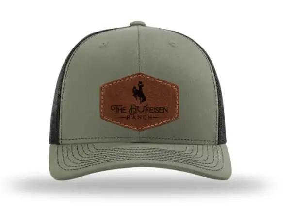 Hufeisen Ranch Throwback Leather Patch Hat - The Hufeisen-Ranch (WYO Wagyu)