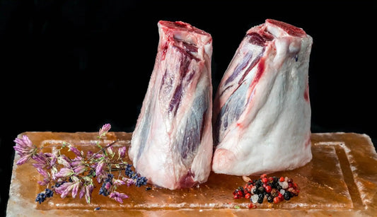 Pasture Raised Mangalitsa Pork HocksIndulge in the exquisite taste of our Pasture Raised Mangalitsa Pork Hocks. These hocks are a culinary treasure. Known for their rich and succulent flavor, they are Pasture Raised Mangalitsa Pork HocksThe Hufeisen-Ranch (WYO Wagyu)