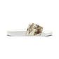 Ranchin’ Ain’t Easy Women's PU Slide Sandals - The Hufeisen-Ranch (WYO Wagyu)