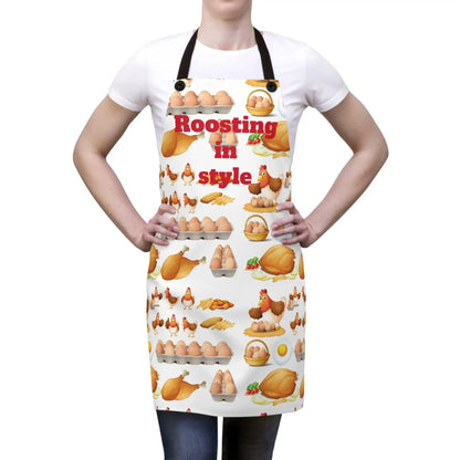 Roosting in Style Chicken Apron (AOP)Our Poly Twill Apron is the perfect cooking accessory. Lightweight, stylish and durable, this apron with your custom design and will make your customers look great dStyle Chicken Apron (AOP)The Hufeisen-Ranch (WYO Wagyu)Accessories