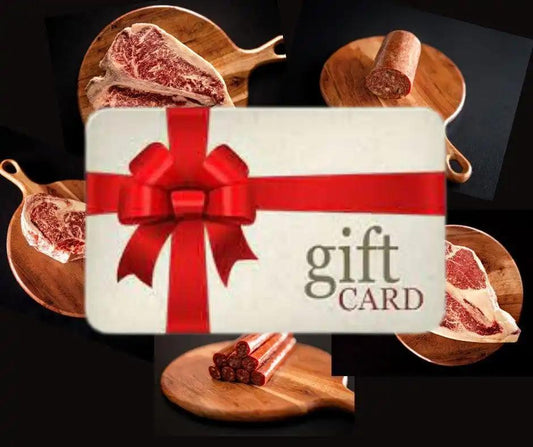 The Hufeisen-Ranch E-Gift CardGive the Gift of Exceptional Flavor and Ethical Farming with Our Hufeisen Ranch Gift Cards! Delight your loved ones with the opportunity to savor the exquisite tasteHufeisen-RanchThe Hufeisen-Ranch (WYO Wagyu)