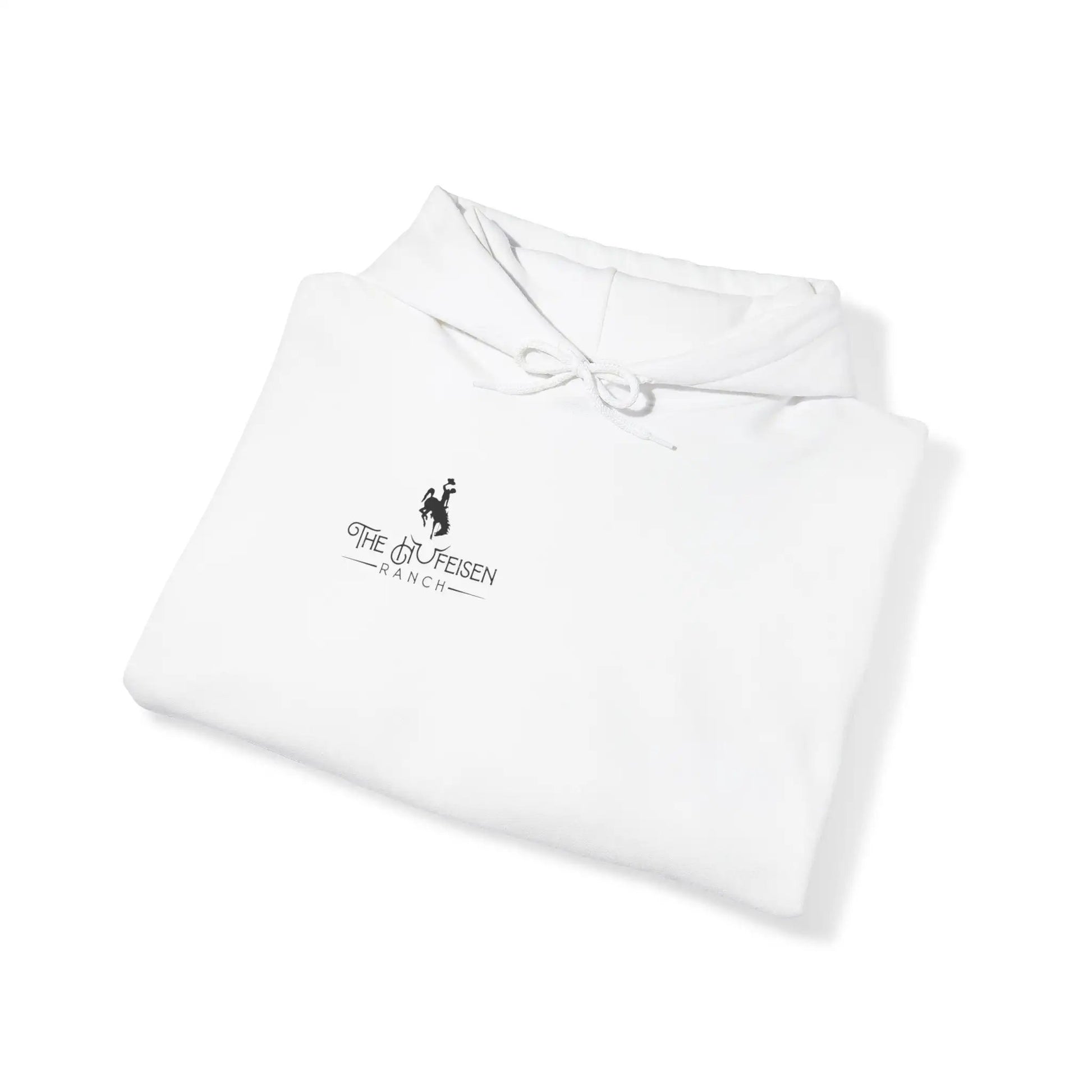 Unisex Heavy Blend™ Hooded SweatshirtThis unisex heavy blend hooded sweatshirt is relaxation itself. Made with a thick blend of cotton and polyester, it feels plush, soft and warm, a perfect choice for Unisex Heavy Blend™ Hooded SweatshirtThe Hufeisen-Ranch (WYO Wagyu)Hoodie