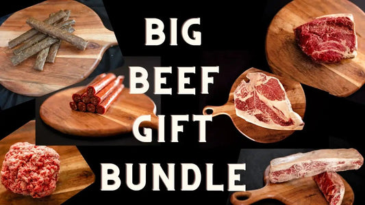 Wagyu Big Beef Gift BundlePlease add your Personalized Message for Card in the Notes section before checkout.  
Introducing our Wagyu Big Beef Bundle—a true feast for connoisseurs! This deluxWagyu Big Beef Gift BundleThe Hufeisen-Ranch (WYO Wagyu)